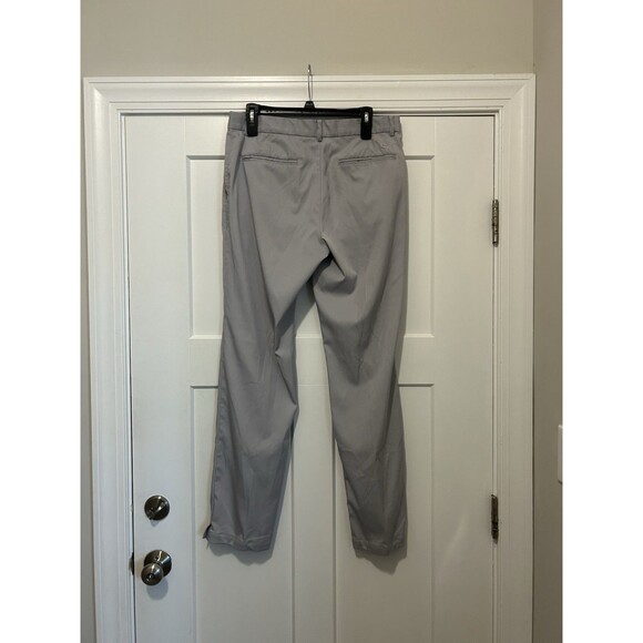 Nike Golf Dri Fit Stretch Straight Leg Flat Front Pants Size 32 X 32 Light Gray - Picture 5 of 5